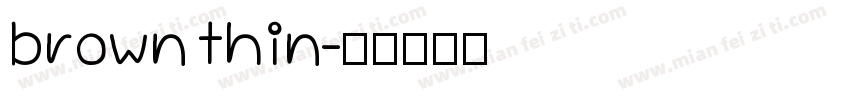 brown thin字体转换